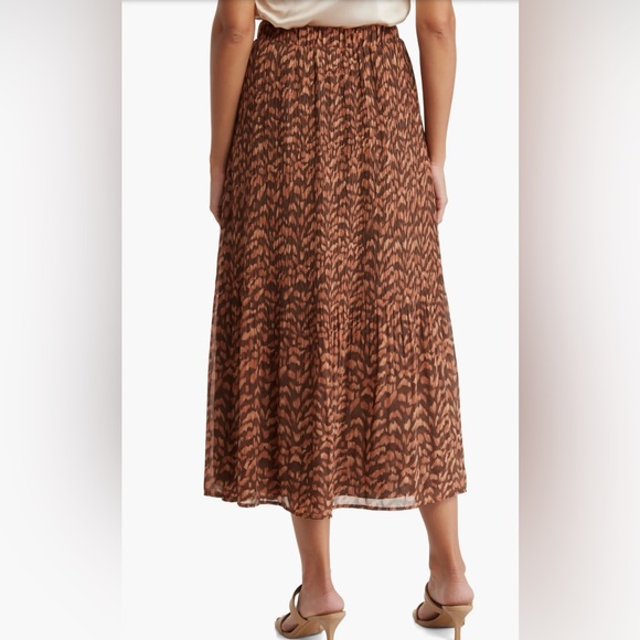 DR2 by Daniel Rainn Abstract Print Released Pleat Flowy A-line Skirt EUC Size L - Picture 2 of 7